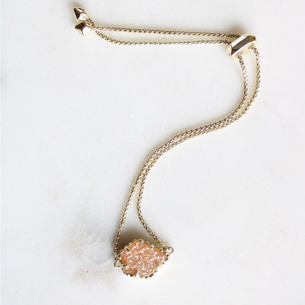 Kendra Scott Theo gold bracelet in sand drusy.